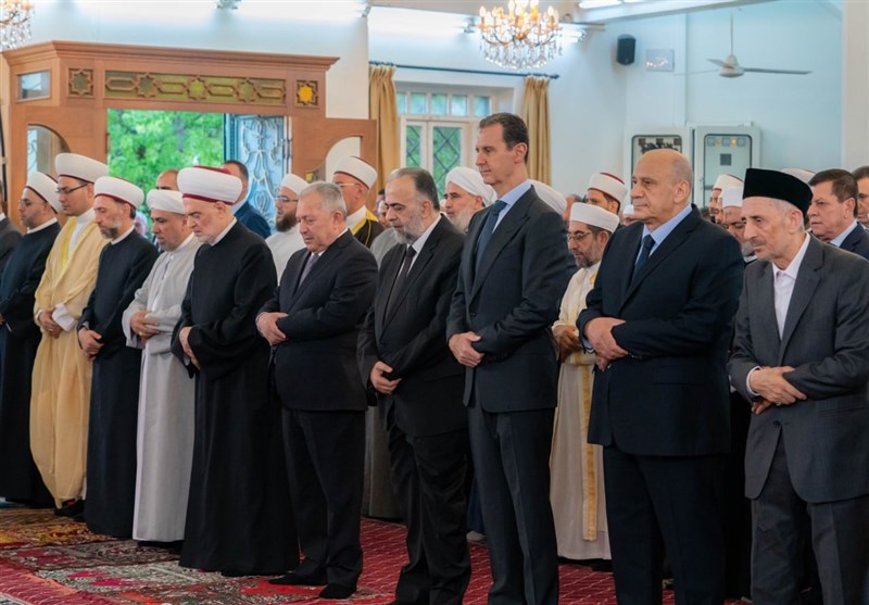 נוכחותו של בשאר אסד בתפילת עיד אל-אדחא בדמשק