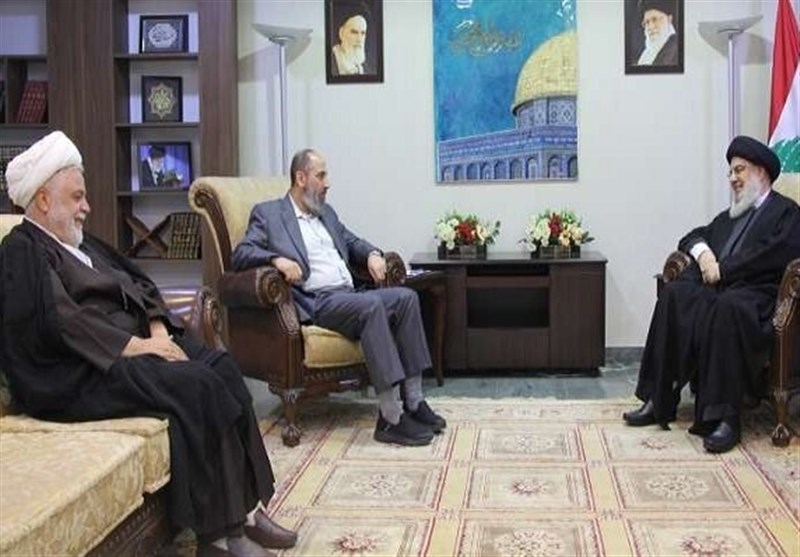 פגישתו של סייד חסן נסראללה עם מזכ”ל ג’מאת א-אסלאמי לבנון