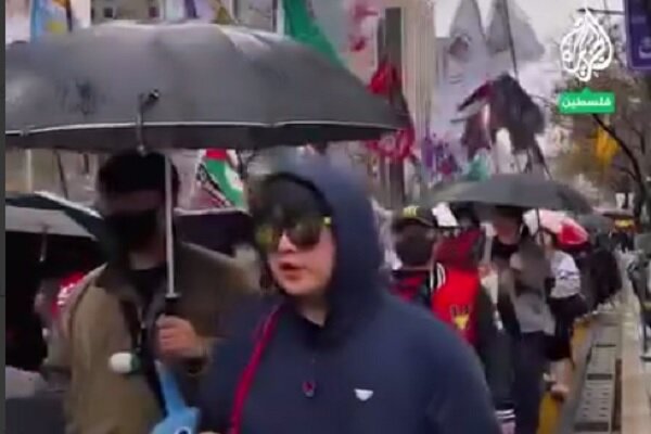 צעדה מסיבית במחאה על פשעי המשטר הציוני בעזה