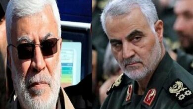 המונים בעיראק מציינים את יום השנה השישי למותם של קאסם סולימאני ואבו מהדי אל-מוהנדס /עיראק , קאסם סולימאני , אל-חשד א-שעבי , בגדאד , משמרות המהפכה