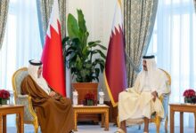 מנהיגי קטאר ובחריין נועדו לדון בהתפתחויות אזוריות /קטאר , בחריין , התפתחויות אזוריות , יחסים דיפלומטיים , המפרץ הפרסי