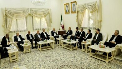 מפגש בכירים בחמאס עם לאריג'אני בדוחא הדגשת ההתנגדות והתמיכה בפלסטין /חמאס , עלי לאריג'אני , דוחא , פלסטין , איראן