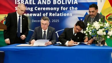 Bolivia Resumes Diplomatic Ties with Israel in Washington Ceremony /Israel , Bolivia , diplomatic relations , Gideon Sa'ar , foreign policy
