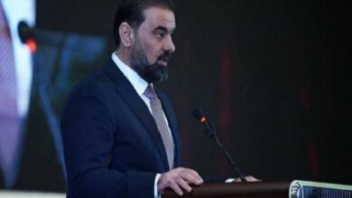 Iraq's New Parliament Speaker Honors Martyred Commanders, Stresses National Unity /Iraq , Mohsen Al-Mandalawi , Qassem Soleimani , Abu Mahdi Al-Muhandis , Parliament