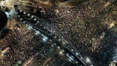 Hundreds of Israelis Protest Netanyahu's Policies in Tel Aviv /Israel , Tel Aviv , Netanyahu , Protest , Al-Aqsa Storm