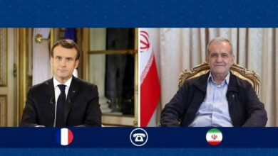 Macron Calls for Halt to Iranian Regional Attacks After Talks with President Pezeshkian /Emmanuel Macron , Masoud Pezeshkian , Iran , France , Regional Security