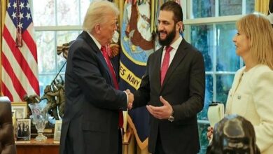 Trump and Al-Shar' Discuss Support for Syrian Economy /Donald Trump , Ahmad Al-Shar' , Syria , Economy , International Relations