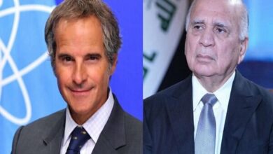 Iraq's Foreign Minister and IAEA Chief Discuss Regional Developments /Iraq , IAEA , Fuad Hussein , Rafael Grossi , regional tensions