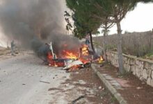 Israeli Drone Strike Targets Vehicle in Southern Lebanon /Lebanon , Israel , Drone Strike , Southern Lebanon , Middle East