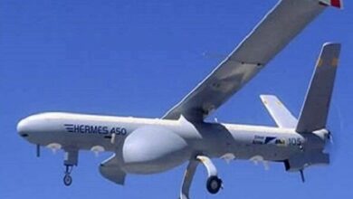 Lebanese Resistance Forces Down Israeli Hermes Drone Over Al-Tuffah /Lebanese Resistance , Israeli Army , Drone , Hezbollah , Air Defense