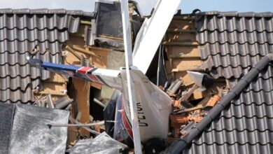 Small Plane Crash Kills One, Leaves One Missing in Northern Germany /plane crash , Germany , Ganderkesee , Lower Saxony , aviation accident