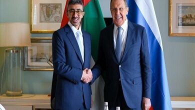 Lavrov and UAE Foreign Minister Discuss Persian Gulf Situation /Sergey Lavrov , Abdullah bin Zayed Al Nahyan , Persian Gulf , Strait of Hormuz , Russia UAE relations