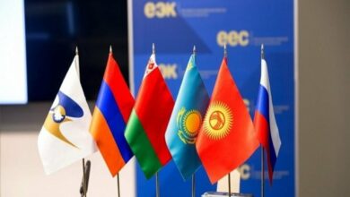 Eurasian Economic Union Members Showcase Flags in Diplomatic Display /Eurasian Economic Union , EAEU , economic cooperation , international trade , regional integration