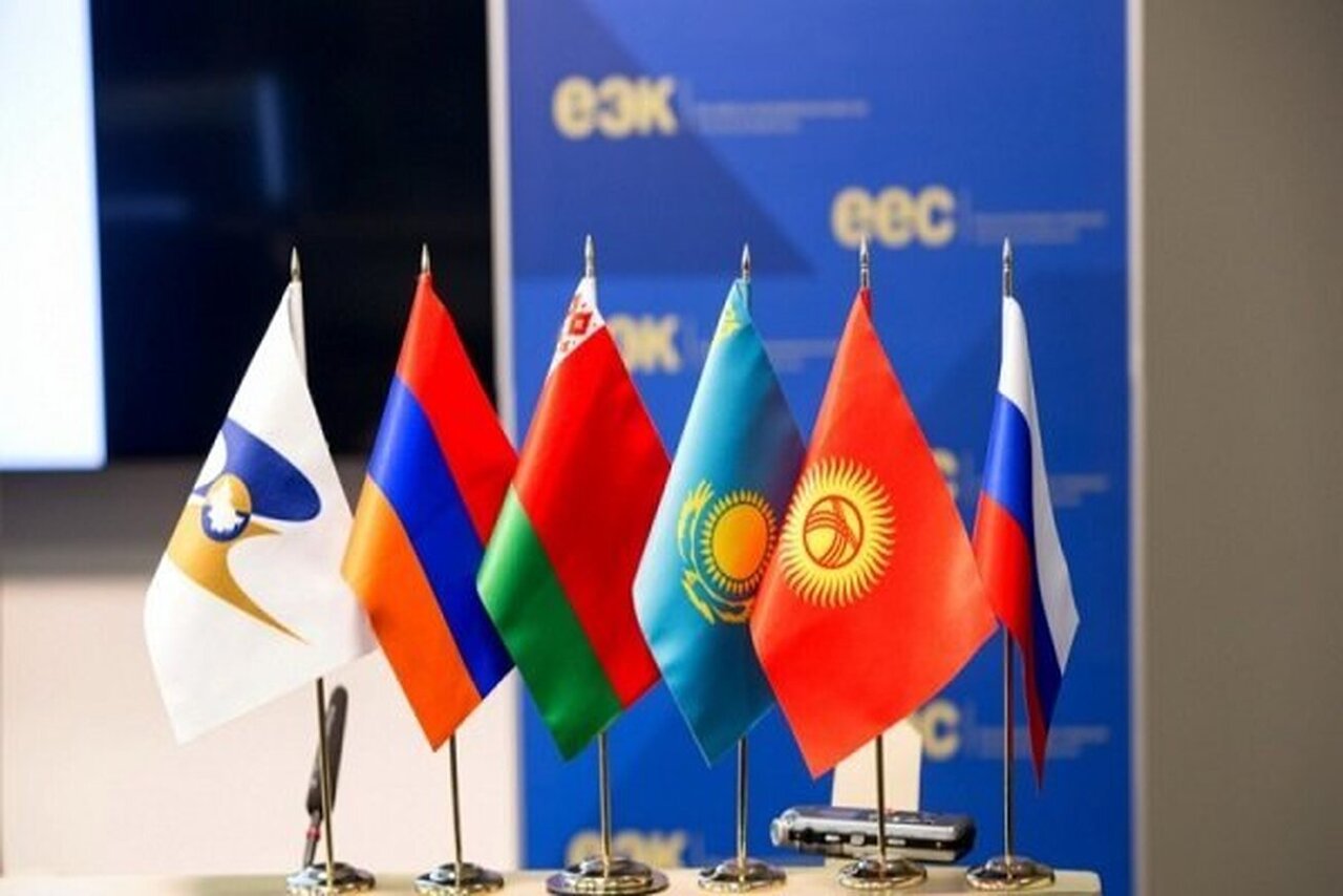 Eurasian Economic Union Members Showcase Flags in Diplomatic Display /Eurasian Economic Union , EAEU , economic cooperation , international trade , regional integration