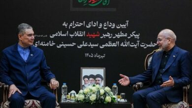 Iranian Parliament Speaker Says U.S. Forced to Negotiate After Recent Conflict /Iran , Turkmenistan , Ghalibaf , Berdimuhamedow , Diplomacy