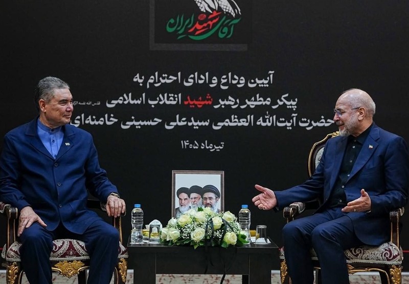 Iranian Parliament Speaker Says U.S. Forced to Negotiate After Recent Conflict /Iran , Turkmenistan , Ghalibaf , Berdimuhamedow , Diplomacy
