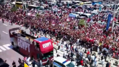 Egypt's National Football Team Returns Home to Enthusiastic Reception Despite World Cup Elimination /Egypt , World Cup , Football , National Team , Sports