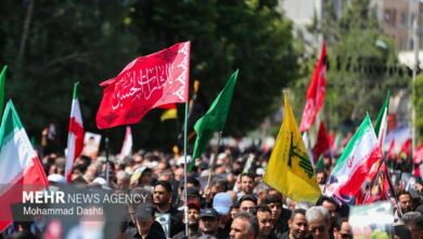 Millions Mourn in Tehran as Nation Bids Farewell to Martyred Leader /Tehran , Iran , Funeral , Mourning , Khamenei
