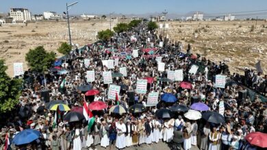 Yemen Witnesses Massive Protests Condemning Saudi Aggression /Yemen , Saudi Arabia , Protests , Sana'a Airport , Ansar Allah