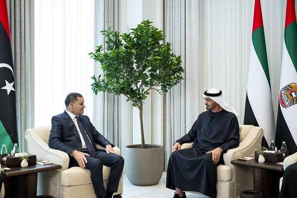 UAE President Discusses Regional Developments with Libyan Prime Minister /UAE , Libya , Regional Stability , West Asia , Bilateral Relations