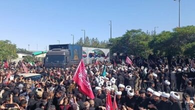 Massive Crowds Converge on Mashhad for Martyr Leader's Funeral Amidst U.S. Strikes /Iran , Mashhad , Funeral , U.S. Strikes , Public Gathering