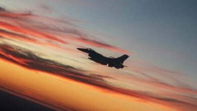 NATO F-16 Fighter Jet Catches Fire During Emergency Landing in Greece /NATO , F-16 , fighter jet , Greece , emergency landing