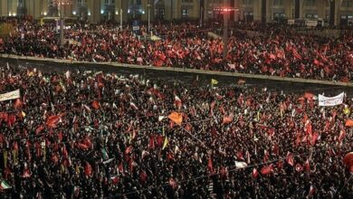 Aerial Images Show Massive Public Turnout for Funeral Prayer of Ayatollah Khamenei /Ayatollah Khamenei , Funeral Prayer , Tehran , Aerial Images , Public Gathering