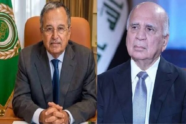 Iraq's Foreign Minister and Arab League Chief Discuss Jerusalem's Status /Iraq , Arab League , Fuad Hussein , Nabil Elaraby , Jerusalem