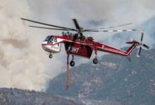 US Firefighting Helicopter Crashes in Utah During Blaze Suppression /helicopter crash , Utah wildfire , Sikorsky S-64 , firefighting , USA
