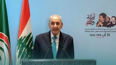 Lebanese Parliament Speaker Criticizes Israeli Aggression, Questions Negotiation Outcomes /Lebanon , Israel , Nabi Berri , Imam Musa al-Sadr , Persian Gulf