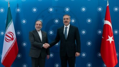 Turkish Foreign Minister Discusses Regional Negotiations with Iran's Top Diplomat /Turkey , Iran , Hakan Fidan , Seyed Abbas Araghchi , Regional Negotiations