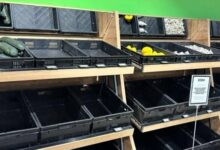 Kyiv Supermarkets Face Shortages of Fruits, Vegetables, and Meat /Ukraine , Kyiv , food shortages , supermarkets , supply chain