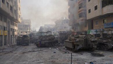 Bomb Explodes on Israeli Tank Path in Gaza /Gaza , Israel , Bomb , Tank , Hamas