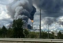 Amur Petrochemical Plant Fire in Russia Leaves One Dead, Over 100 Injured /Amur , Petrochemical Plant , Fire , Russia , Accident