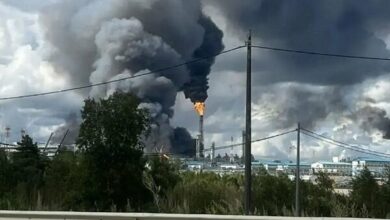 Amur Petrochemical Plant Fire in Russia Leaves One Dead, Over 100 Injured /Amur , Petrochemical Plant , Fire , Russia , Accident