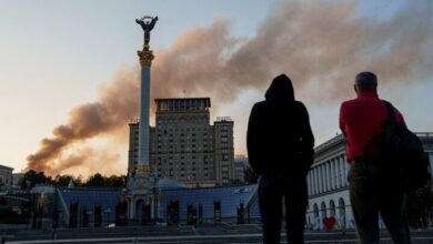 Massive Explosions Rock Ukrainian Capital Kyiv Amidst Air Raid Alerts /Ukraine , Kyiv , Explosions , Air Raid Alert , NATO