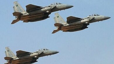 Saudi F-15 Fighter Jet Downed Over Yemen's Marib /Yemen , Saudi Arabia , F-15 , fighter jet , Marib
