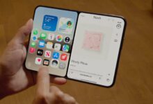 Innovative Dual-Screen Smartphone Design Showcases Seamless App Integration /smartphone , dual-screen , technology , app integration , e-commerce