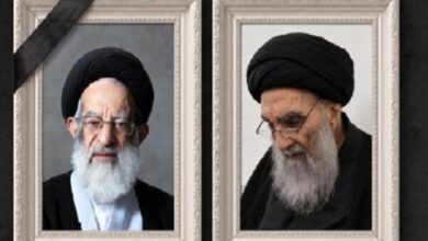 Grand Ayatollah Sistani Offers Condolences on Passing of Ayatollah Shobeiri Zanjani /Ayatollah Sistani , Ayatollah Shobeiri Zanjani , Najaf , Religious Authority , Condolence Message