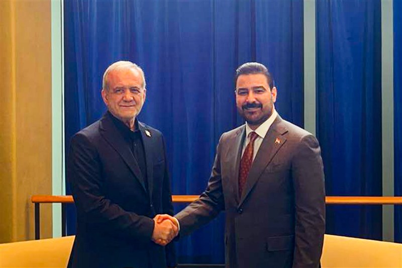 Iranian President Meets Iraqi Prime Minister on UN General Assembly Sidelines /Masoud Pezeshkian , Ali Al-Zaidan , UN General Assembly , Iran , Iraq