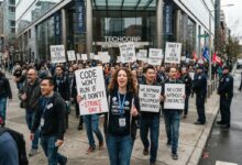 Tech Workers Strike Over Deployment Conditions and Contracts /tech strike , labor rights , deployment conditions , tech workers , TechCorp