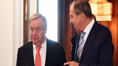 Lavrov and Guterres Discuss Ukraine Conflict and Bucha Incident /Lavrov , Guterres , Ukraine , Russia , UN