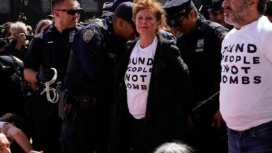 Dozens Arrested in Anti-Netanyahu Protests in New York /Benjamin Netanyahu , UN General Assembly , New York protest , anti-war demonstration , political arrest