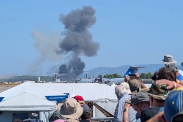 Greek Air Force F-4 Phantom Jet Crashes During Air Show Near Athens /Greece , Air Force , F-4 Phantom , Air Show , Military Aircraft