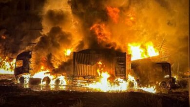 Russia Strikes Ukrainian Port Infrastructure and Vessels /Russia , Ukraine , Reni , Odesa , military infrastructure