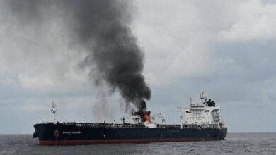 Vessel Struck by Unknown Projectile and Catches Fire in Strait of Hormuz /Strait of Hormuz , vessel incident , maritime security , Lavan Island , Persian Gulf
