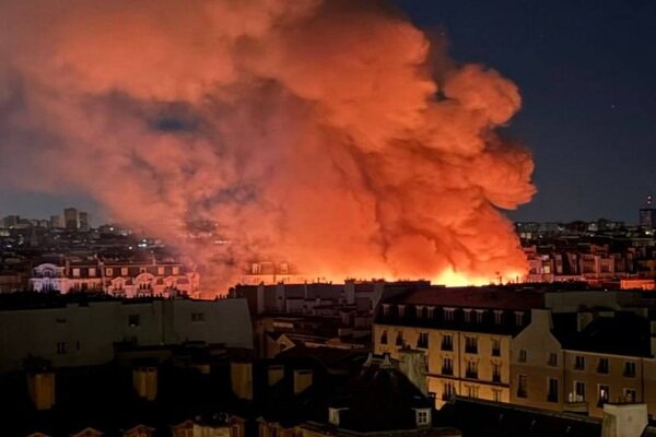 Historic Parisian Market Engulfed by Flames, Extensive Damage Reported /Paris fire , Marché des Enfants Rouges , historic market , France , property damage