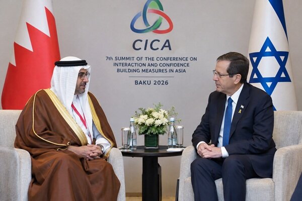 Bahraini Foreign Minister Meets with Israeli President in Baku /Bahrain , Israel , Azerbaijan , Abraham Accords , CICA summit