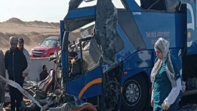 Deadly Bus Collision in Egypt Claims 13 Lives, Injures 20 /Egypt , traffic accident , bus crash , Assiut , road safety