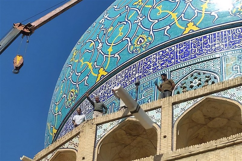 اصلاح و ساماندهی 50 ناودان در بناهای تاریخی میدان نقش‌جهان اصفهان